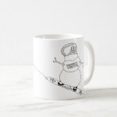 Snowmansnowboarding-Tasse Kaffeetasse (VorderseiteRechts)