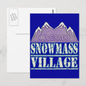 Snowmassendorf, Colorado Postkarte (Vorne/Hinten)
