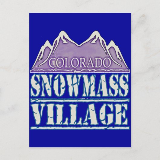 Snowmassendorf, Colorado Postkarte (Vorderseite)