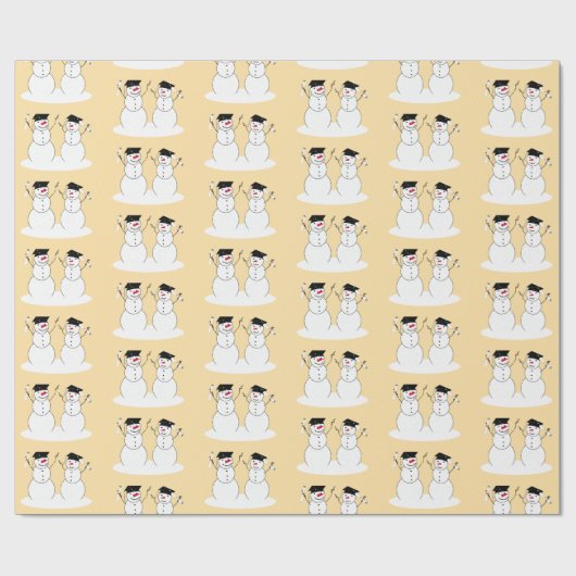 Snowmen-Abschluss Geschenkpapier (Flach)