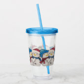 Snowmen Acrylic Tumbler Acryltrinkbecher (Links)