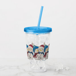 Snowmen Acrylic Tumbler Acryltrinkbecher