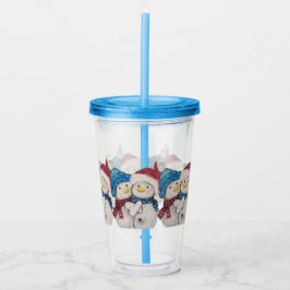 Snowmen Acrylic Tumbler Acryltrinkbecher