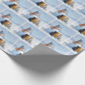 Snowmen and Cats In a Snowy Field Geschenkpapier (Ecke)