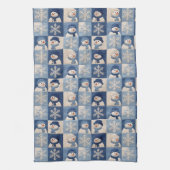 Snowmen and Snowflakes Quilt Pattern Geschirrtuch (Vertikal)