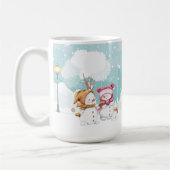 Snowmen Ansammlung & Spiel in der Feriensaison Kaffeetasse (Links)