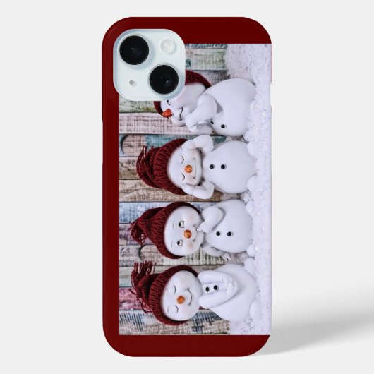 Snowmen Apple iPhone 15 Fall Case-Mate iPhone Hülle (Rückseite)