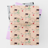 Snowmen Bäume Unkonventionelle Weihnachtsfarben Geschenkpapier Set (Beispiel)