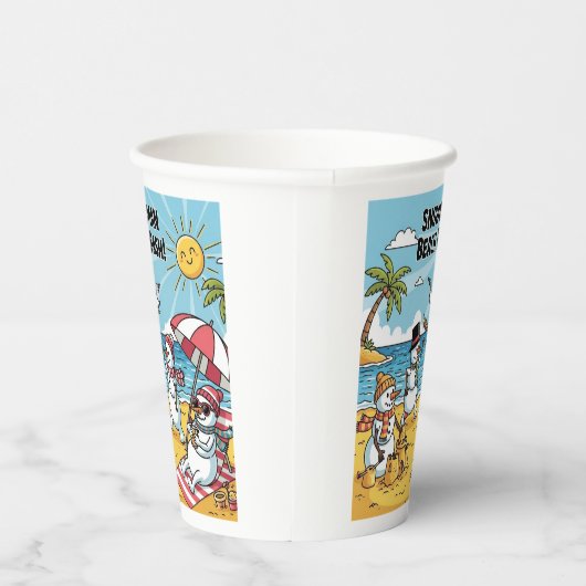 Snowmen Beach Bash Pappbecher (Rechts)