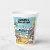 Snowmen Beach Bash Pappbecher (Vorderseite)