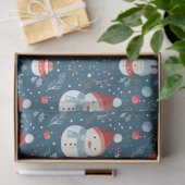 Snowmen Berries Candy Canes Weihnachten Seidenpapier (Geschenk)