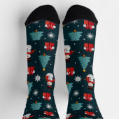 Snowmen Christmas Trees Unisex Crew Sock Socken (Oben)