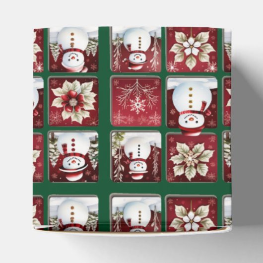 Snowmen Collage Geschenkschachtel (Oben)