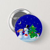 Snowmen Dancing Button (Vorne & Hinten)