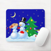 Snowmen Dancing Mousepad (Mit Mouse)