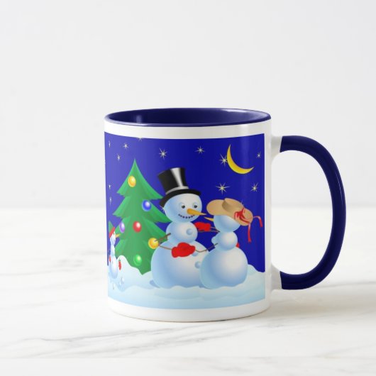 Snowmen Dancing Tasse (Rechts)