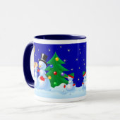 Snowmen Dancing Tasse (Vorderseite Links)