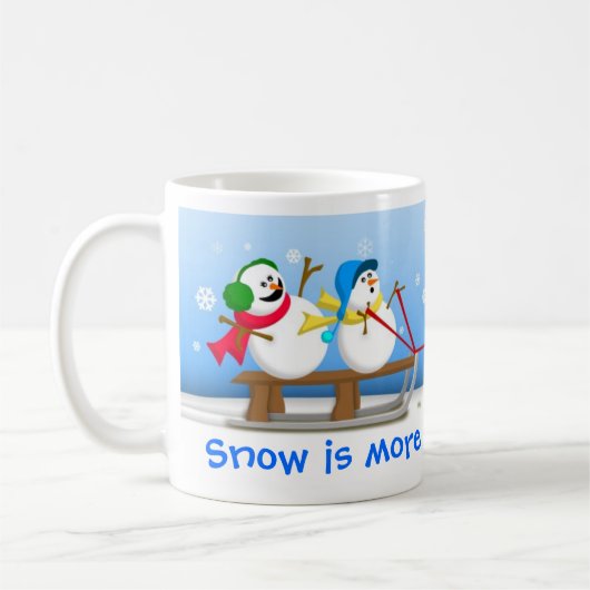 Snowmen, die Tasse Sledding sind (Links)
