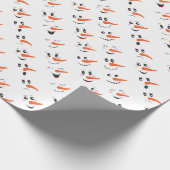 Snowmen Faces Geschenkpapier (Ecke)