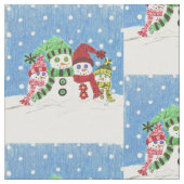 Snowmen-Familie (Muster) Stoff (Nahaufnahme)