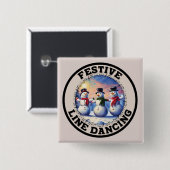 Snowmen Festivals Tanzen Button (Vorne & Hinten)