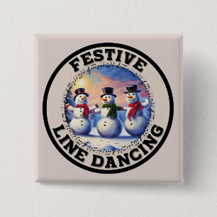 Snowmen Festivals Tanzen Button