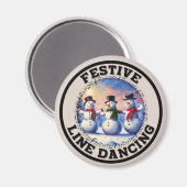 Snowmen Festivals Tanzen Magnet (Vorderseite/Rückseite)