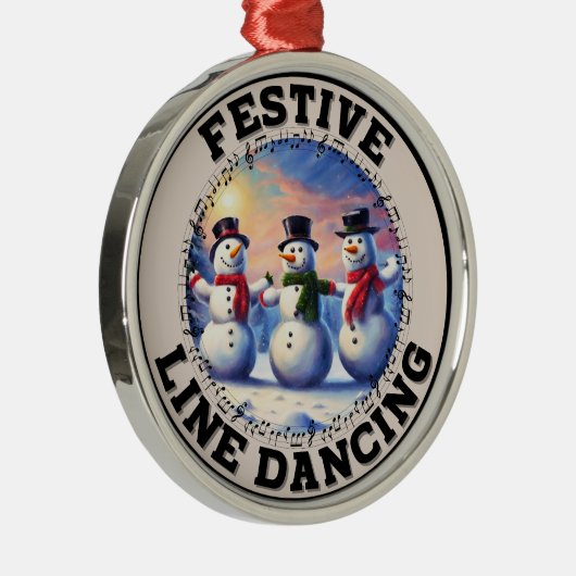 Snowmen Festivals Tanzen Ornament Aus Metall (Rechts)