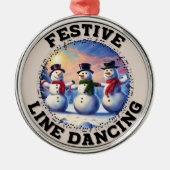 Snowmen Festivals Tanzen Ornament Aus Metall (Vorne)
