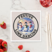 Snowmen Festivals Tanzen Serviette (Beispiel)