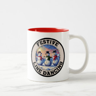 Snowmen Festivals Tanzen Zweifarbige Tasse
