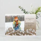 Snowmen Foto Urlaubskarte Feiertagskarte (Stehend Vorderseite)
