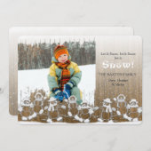 Snowmen Foto Urlaubskarte Feiertagskarte (Vorne/Hinten)