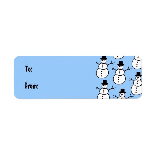 Snowmen-Geschenketikett (Vorne)