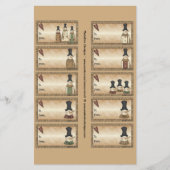 Snowmen-Geschenketiketten auf einem Blatt - 10 Des (Vorne)