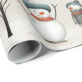 "Snowmen" Geschenkpapier (Rolleneckpunkt)