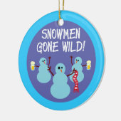 Snowmen Gone Wild Keramikornament (Links)