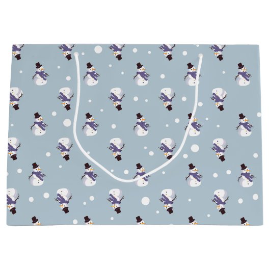 Snowmen Große Geschenktasche Große Geschenktüte (Vorderseite)