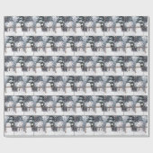 Snowmen Having a Snowball Fight Geschenkpapier (Flach)