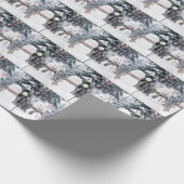 Snowmen Having a Snowball Fight Geschenkpapier (Ecke)