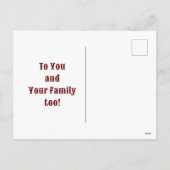 Snowmen Holiday Postcard Feiertagspostkarte (Rückseite)