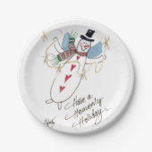 SnowMen kann auch Engel sein Pappteller (Vorderseite)