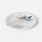 SnowMen kann auch Engel sein Pappteller (Schrägansicht)