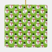 Snowmen Keramik Ornament (Rückseite)