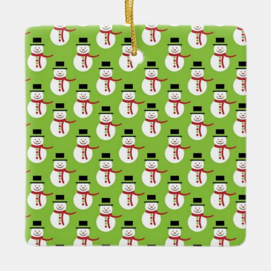 Snowmen Keramik Ornament (Vorderseite)