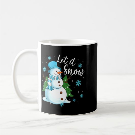 Snowmen Let It Snow Christmas Funny Family Matchin Kaffeetasse (Links)