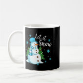 Snowmen Let It Snow Christmas Funny Family Matchin Kaffeetasse (Links)