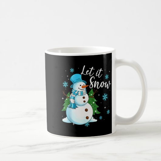 Snowmen Let It Snow Christmas Funny Family Matchin Kaffeetasse (Rechts)