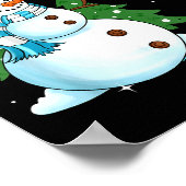 Snowmen Let It Snow Christmas Funny Family Matchin Poster (Ecke)