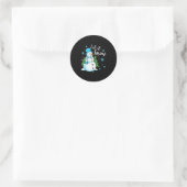 Snowmen Let It Snow Christmas Funny Family Matchin Runder Aufkleber (Tasche)